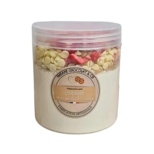 Cookies chocolat blanc pralines roses Les idées gourmandes de Sandrine