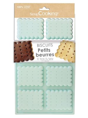 Moule silicone Petits beurre pour biscuits maison Scrapcooking Les idées gourmandes de Sandrine