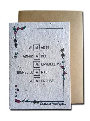 Carte a planter lettres maman Les idées gourmandes de Sandrine