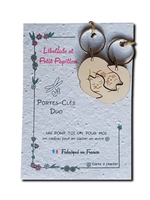 Porte-clés duo chats Les idées gourmandes de Sandrine