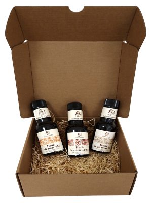 Coffrets 3 huiles noix chanvre noisette Les idées gourmandes de Sandrine