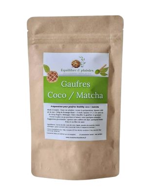 Gaufre noix de coco matcha Les idées gourmandes de Sandrine