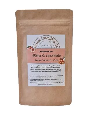 Crumble peche abricot coco Les idées gourmandes de Sandrine